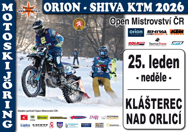 Pozvání na nedělní motoskijöring v Klášterci nad Orlicí